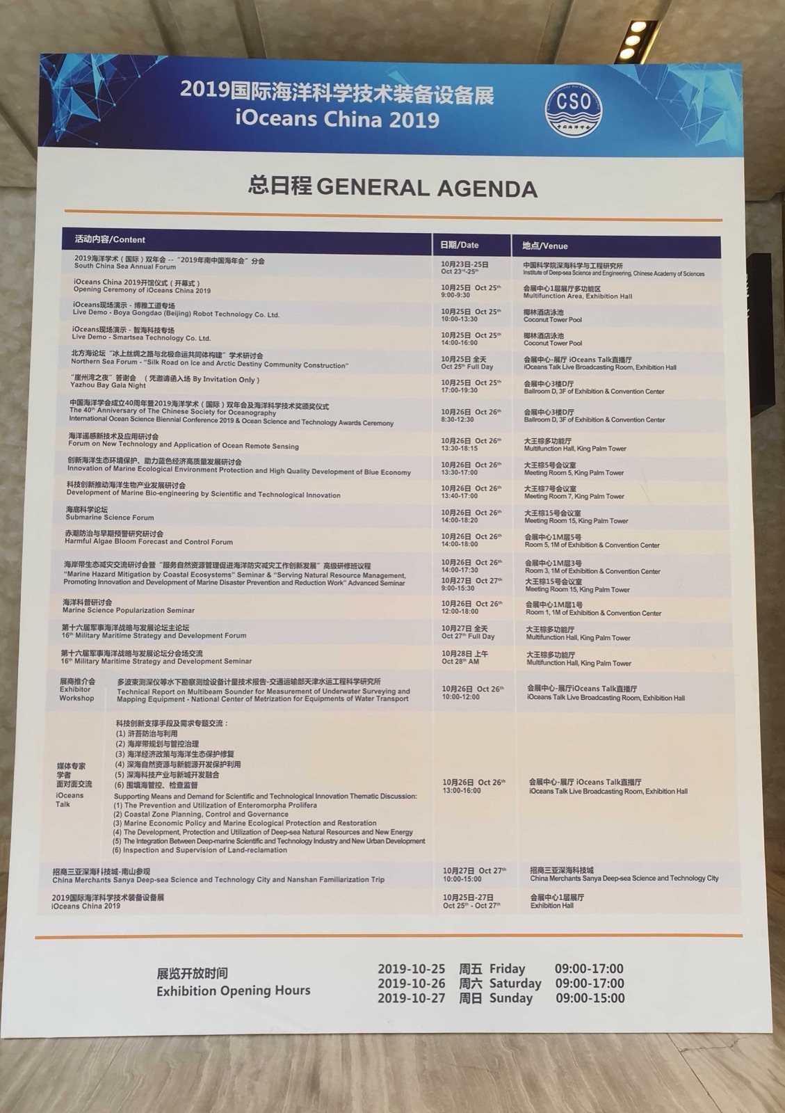 iOceans 19 Sanya Program