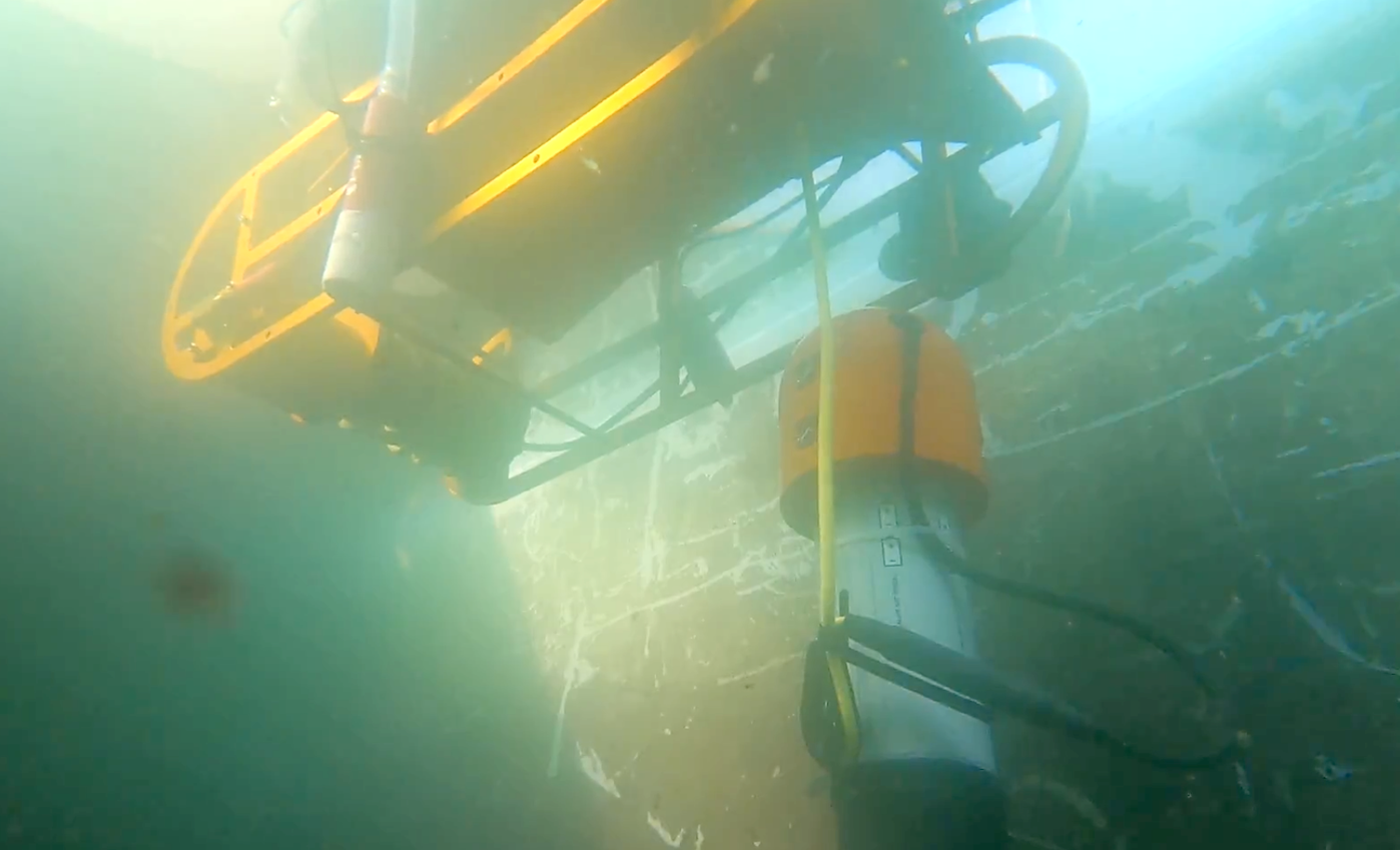 Blue Robotics Fathom ROV Tether spool on Subnero SWAN