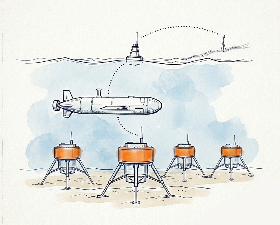 Underwater command and control network carrying traffic from every subsea asset to one operating picture